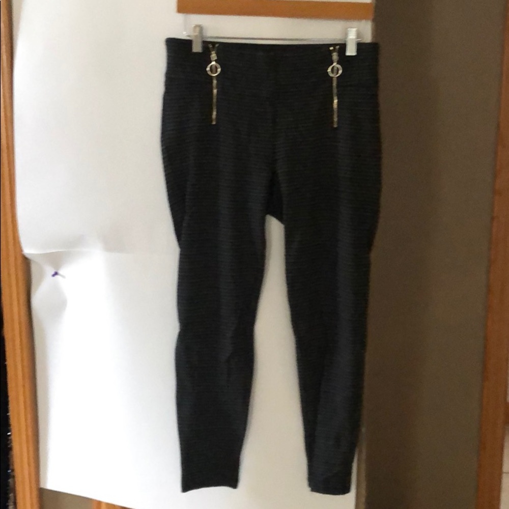 Ann Taylor char/black houndstooth leggings